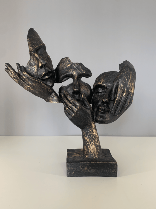 Abstract Face Mask Sculpture, 32 cm / 13"