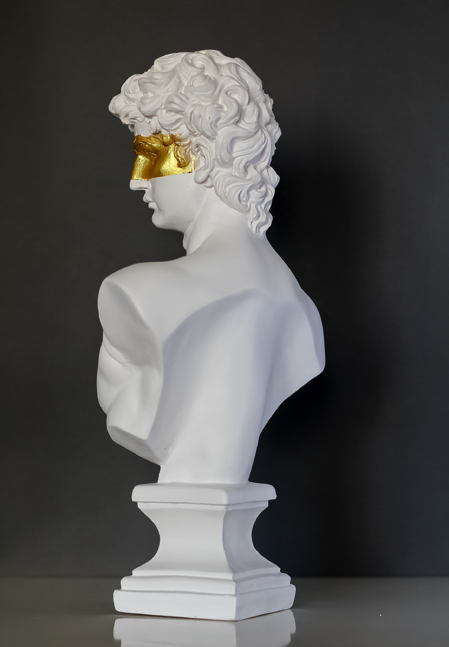 David Gold Mask Bust Statue, 42 cm / 16.5"