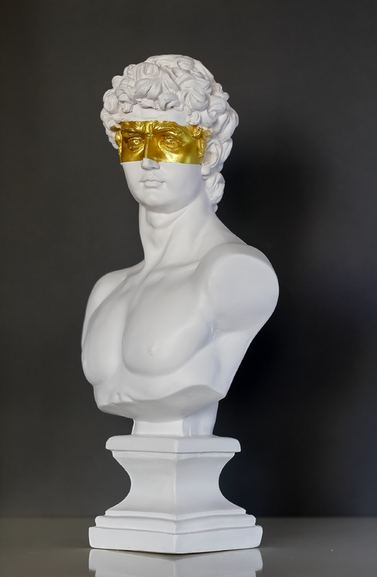David Gold Mask Bust Statue, 42 cm / 16.5"