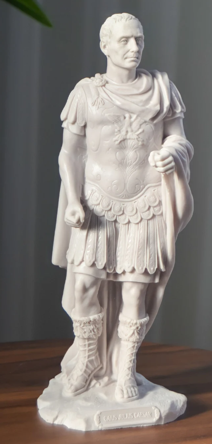 Gaius Julius Caesar Bust Statue - Roman Emperor, 20 cm / 10"