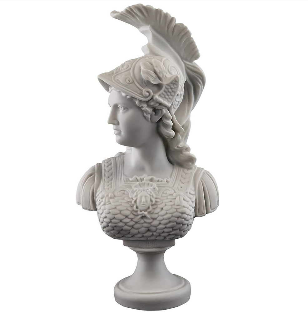 Athena Bust Statue - Goddess of War, 33 cm / 13"