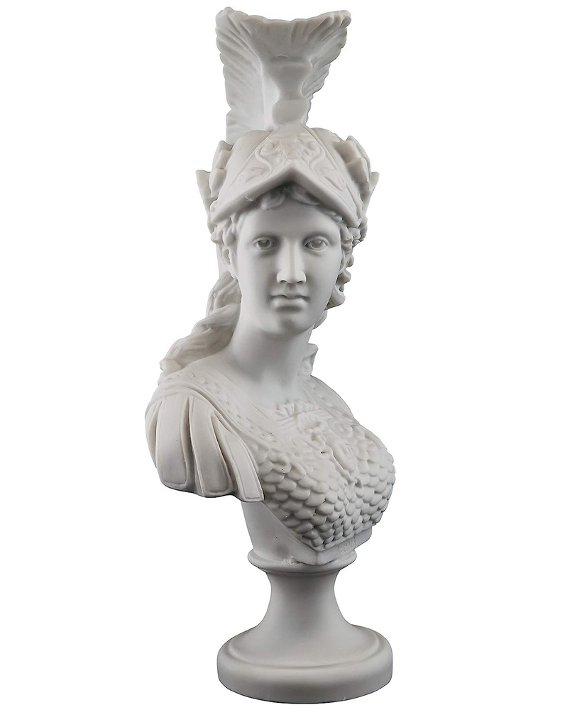 Athena Bust Statue - Goddess of War, 33 cm / 13"