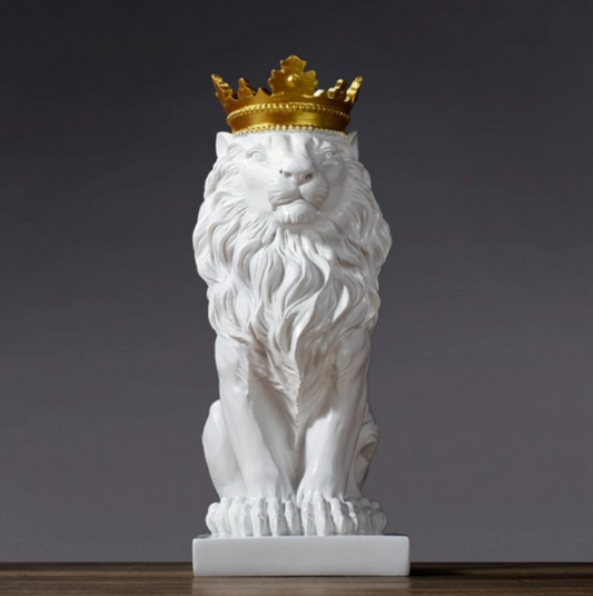 Lion with Crown Bust Statue, 35 cm / 14"