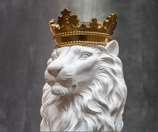 Lion with Crown Bust Statue, 35 cm / 14"