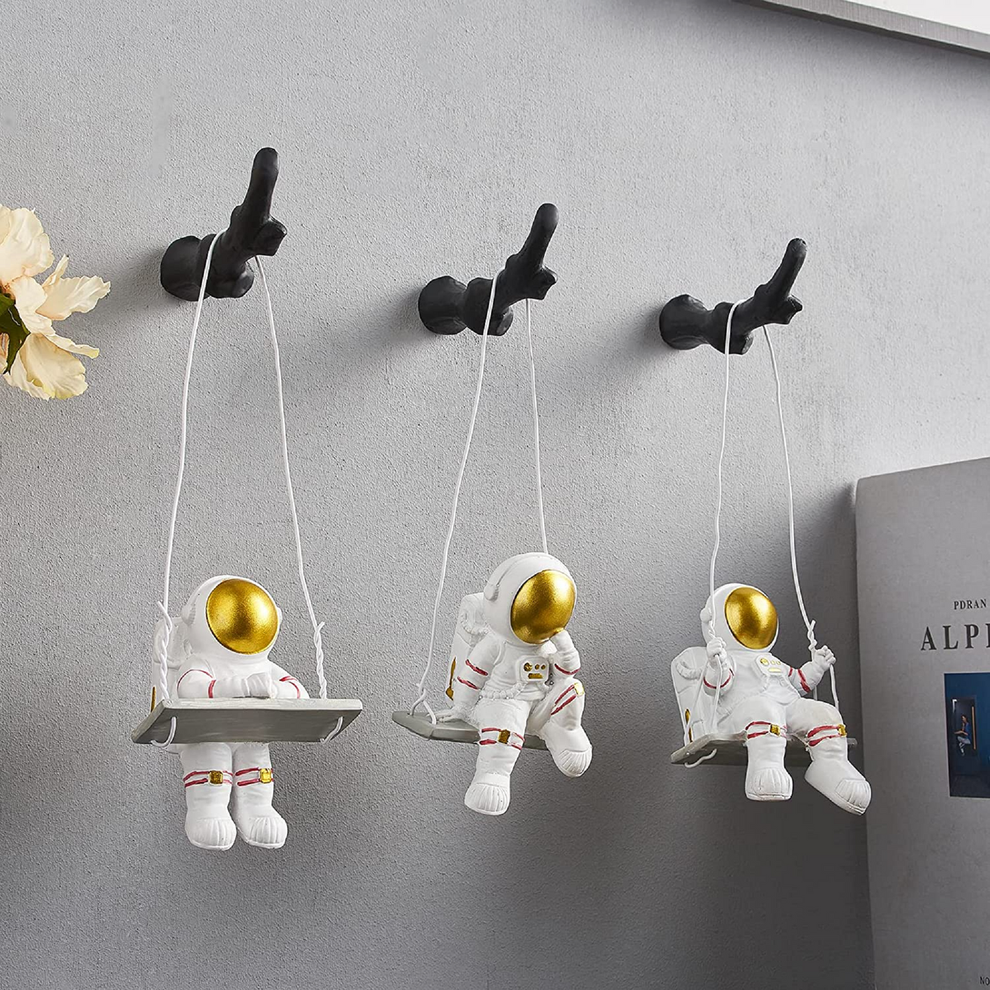 Astronaut Swing Wall Decor, Space Wall Art