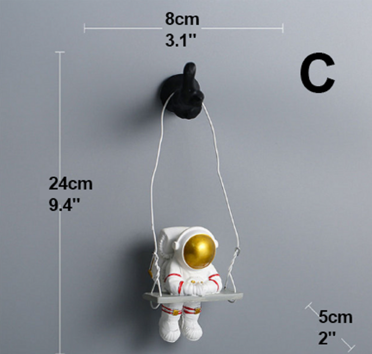 Astronaut Swing Wall Decor, Space Wall Art