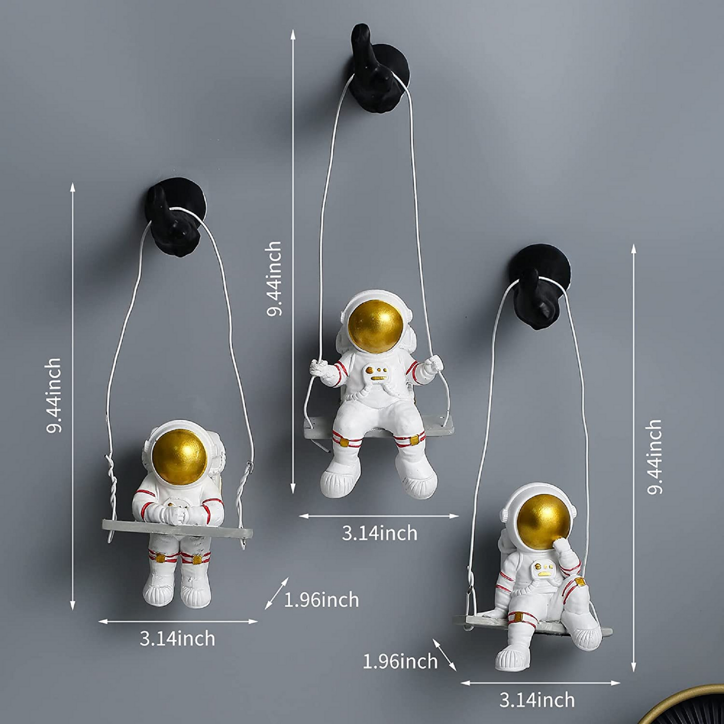 Astronaut Swing Wall Decor, Space Wall Art