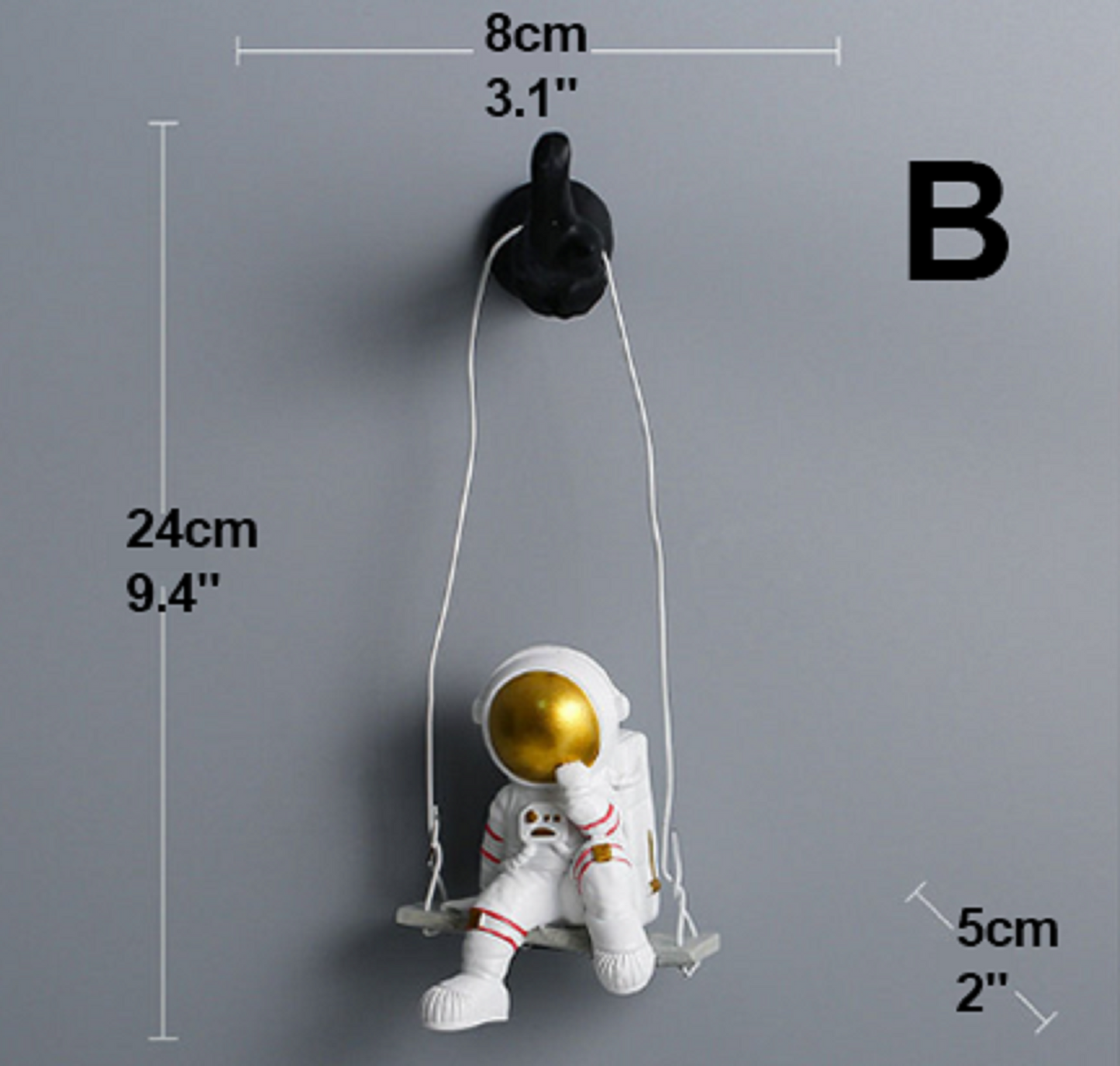 Astronaut Swing Wall Decor, Space Wall Art