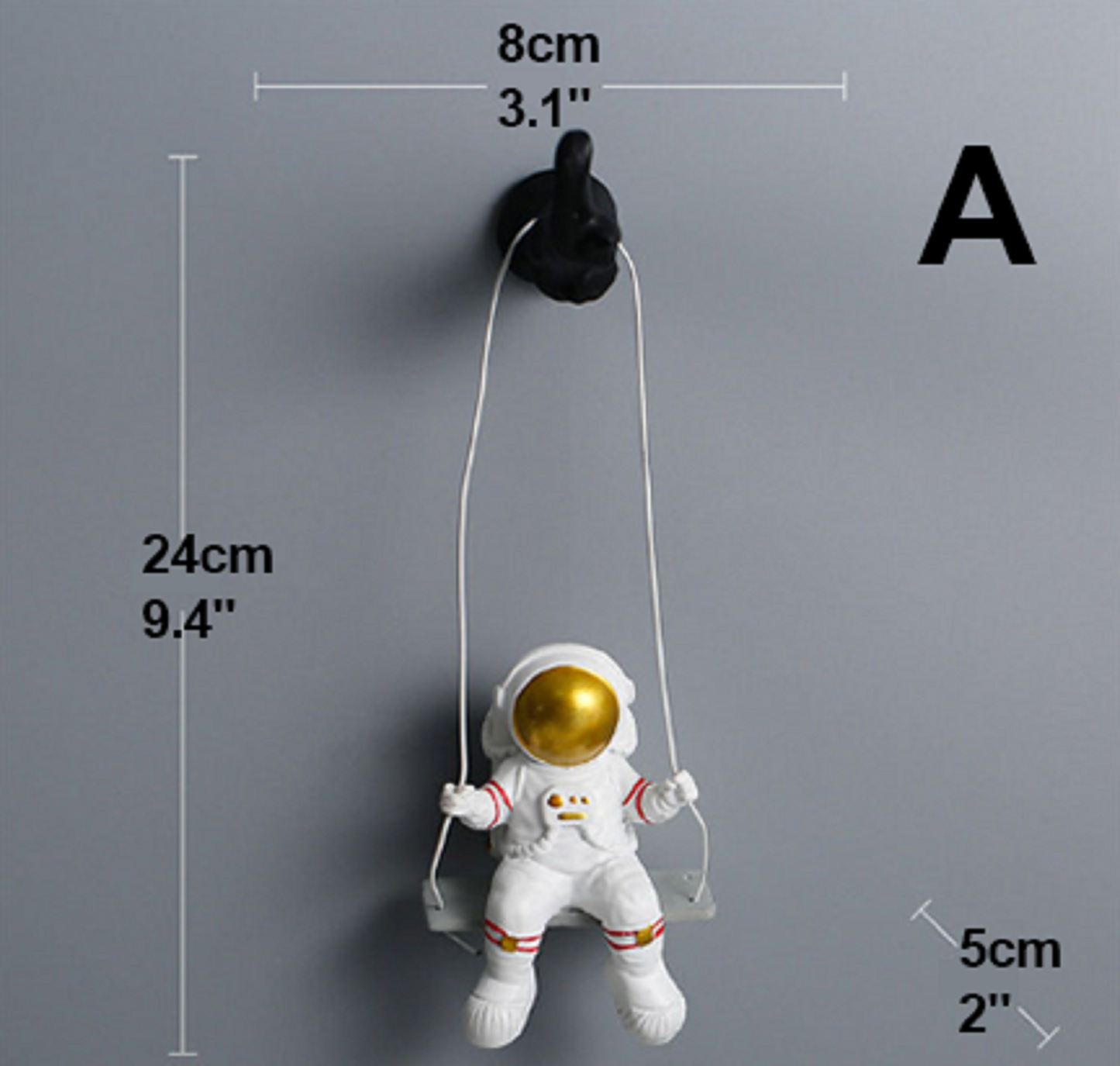 Astronaut Swing Wall Decor, Space Wall Art