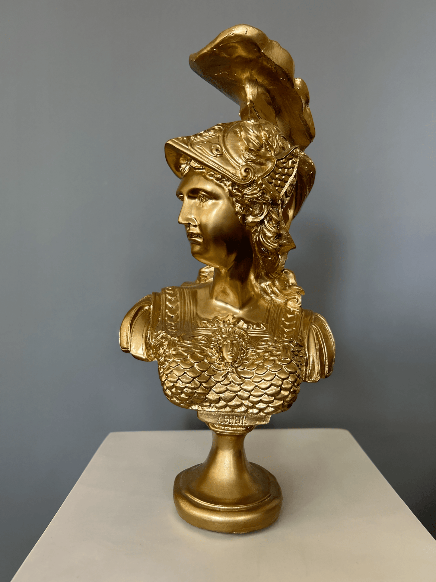 Athena Bust Statue - Goddess of War, 33 cm / 13"