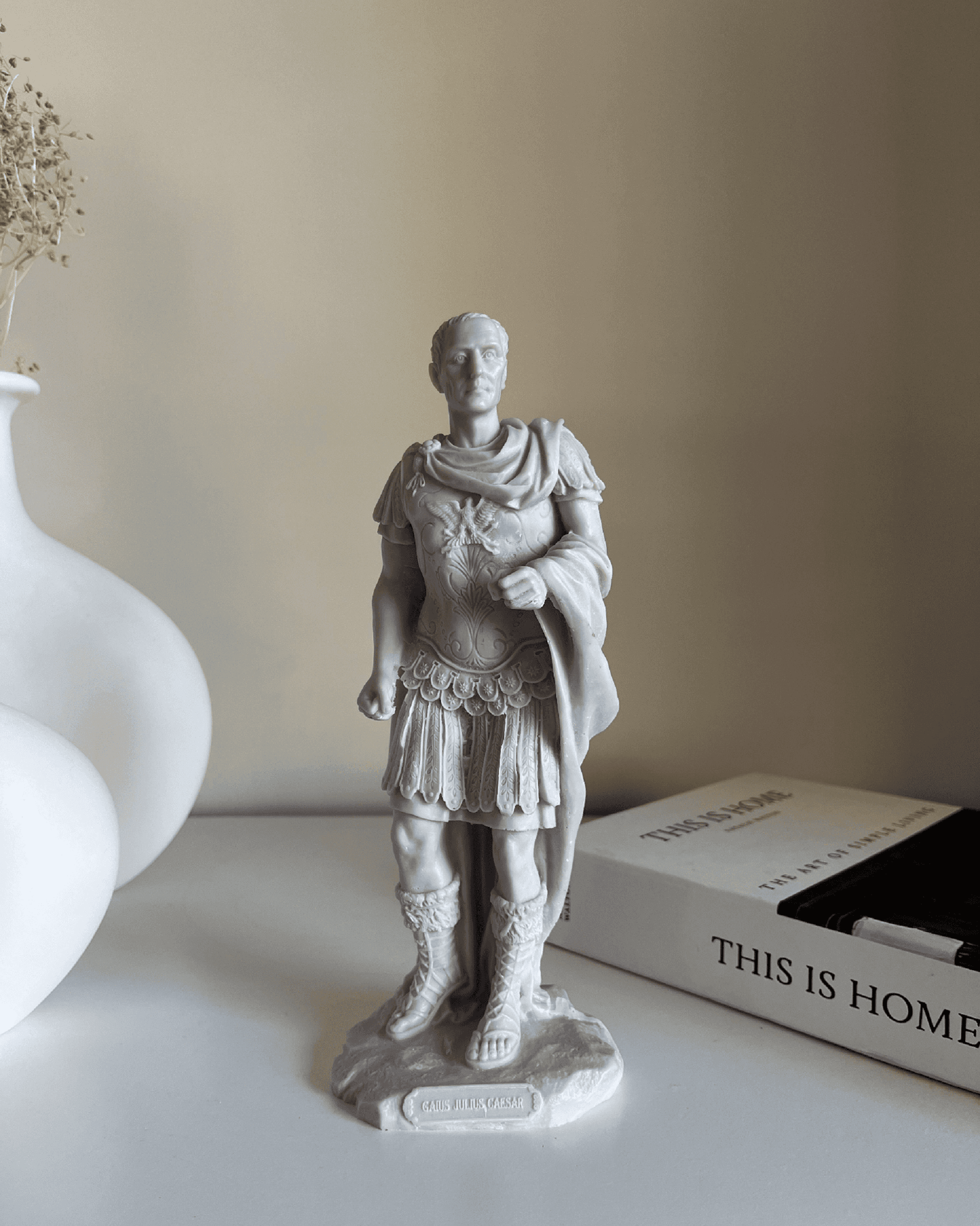 Gaius Julius Caesar Bust Statue - Roman Emperor, 20 cm / 10"