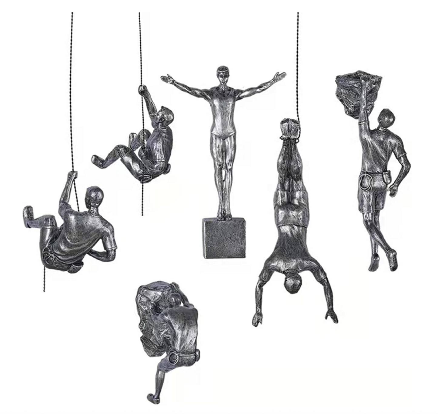 Climbing Man Wall Sculpture, Wall Climber Figurine