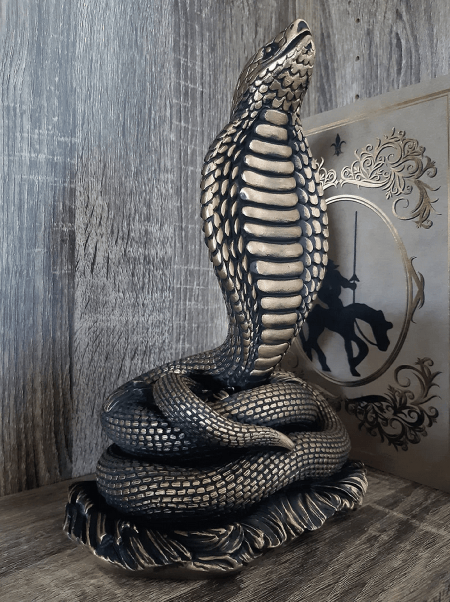 Cobra Statue, Snake Sculpture, 23 cm / 9"