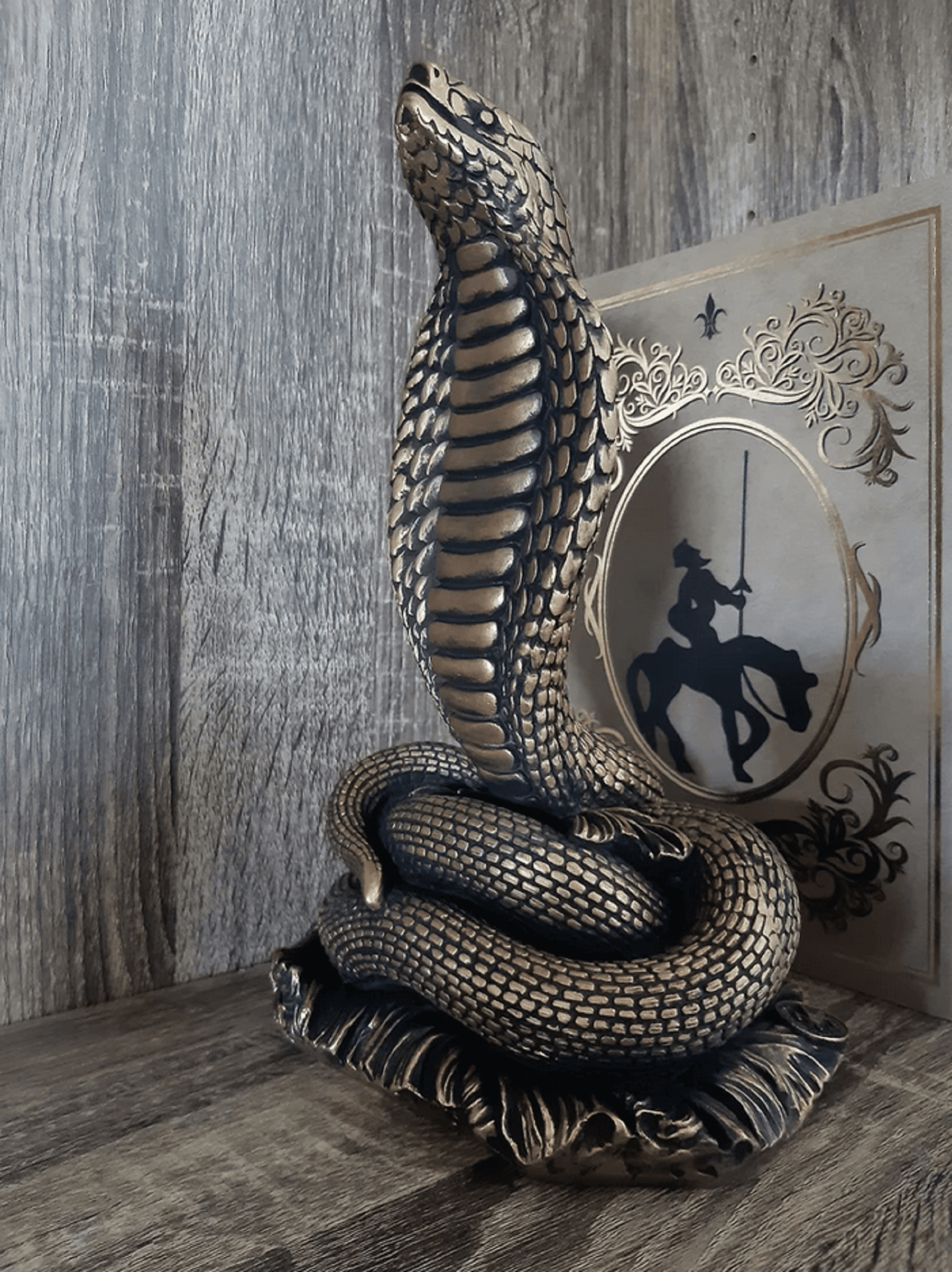 Cobra Statue, Snake Sculpture, 23 cm / 9"