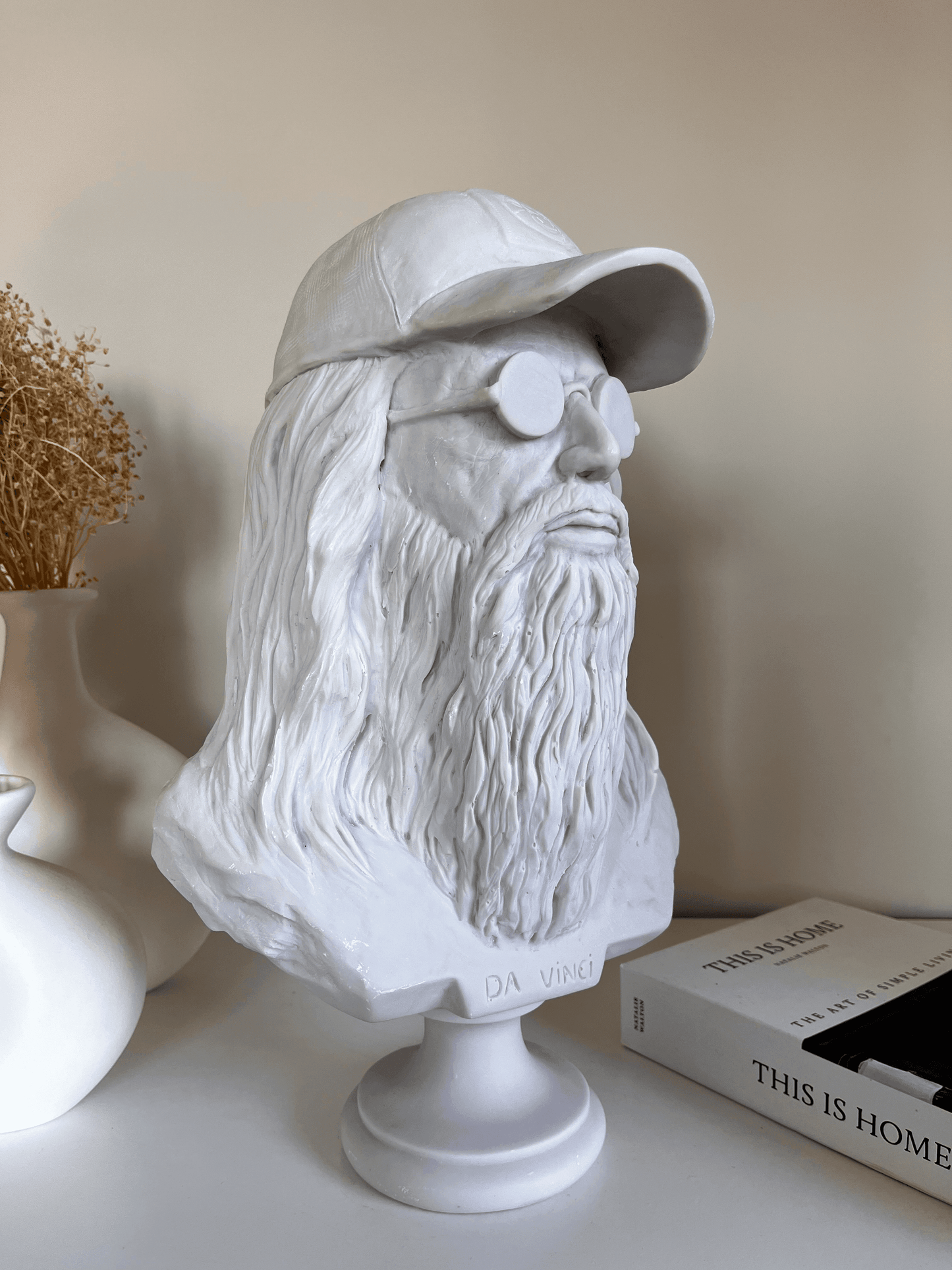 Da Vinci Bust Statue, 44 cm / 17.4"