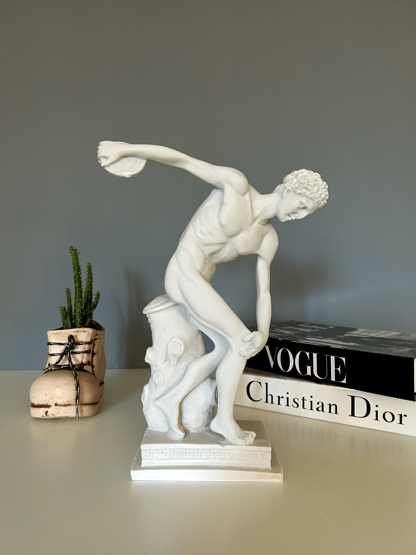 Discus Thrower Bust Statue, Discobolos, 30 cm / 12"