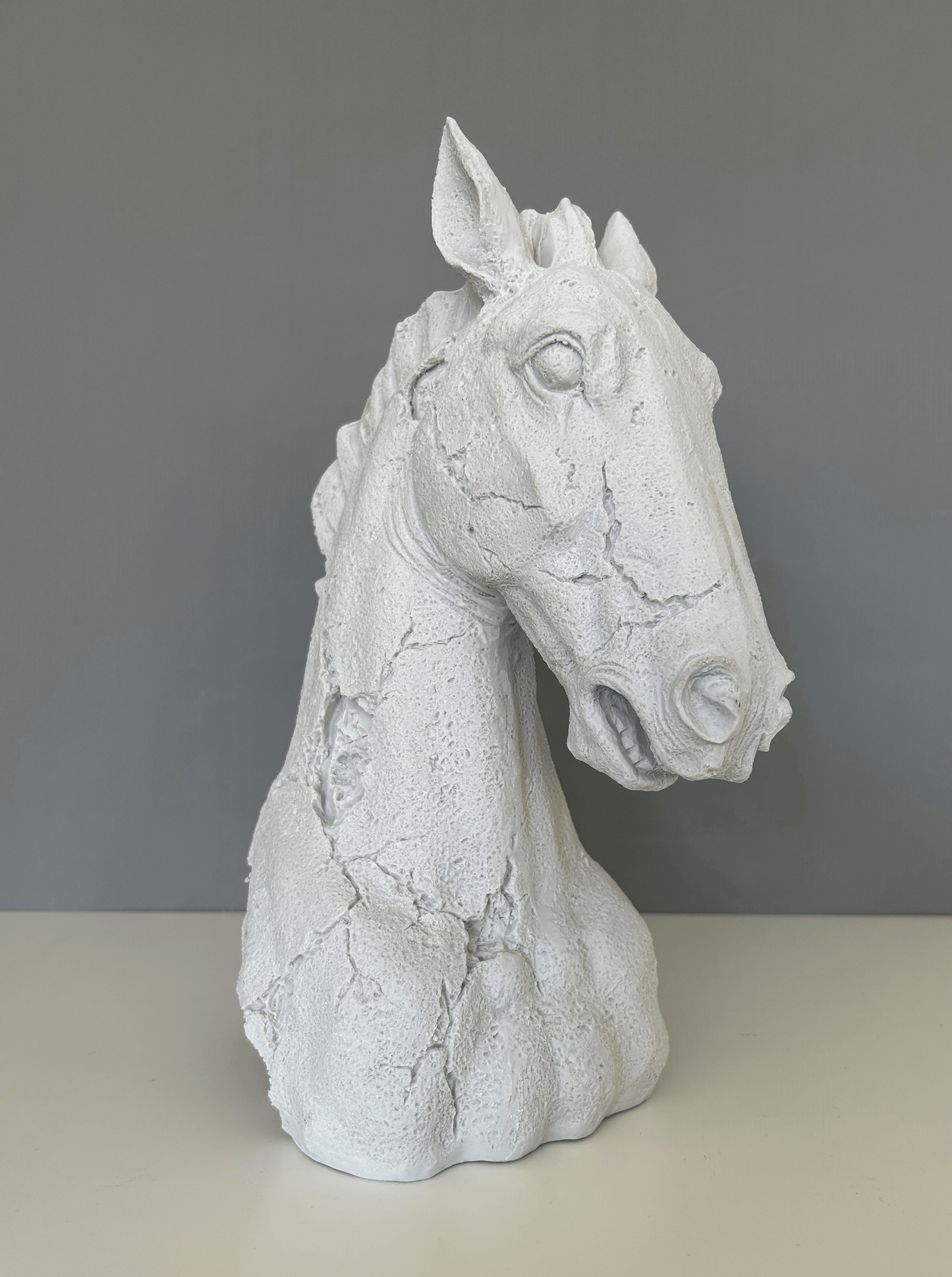 Antique Horse Bust Statue, 38 cm / 15"