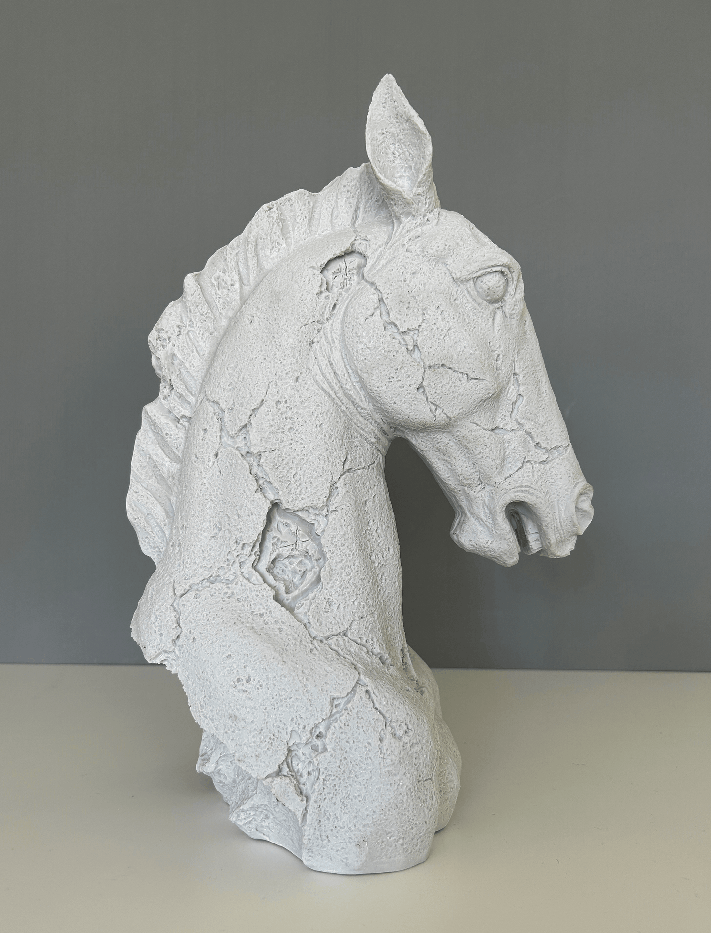 Antique Horse Bust Statue, 38 cm / 15"