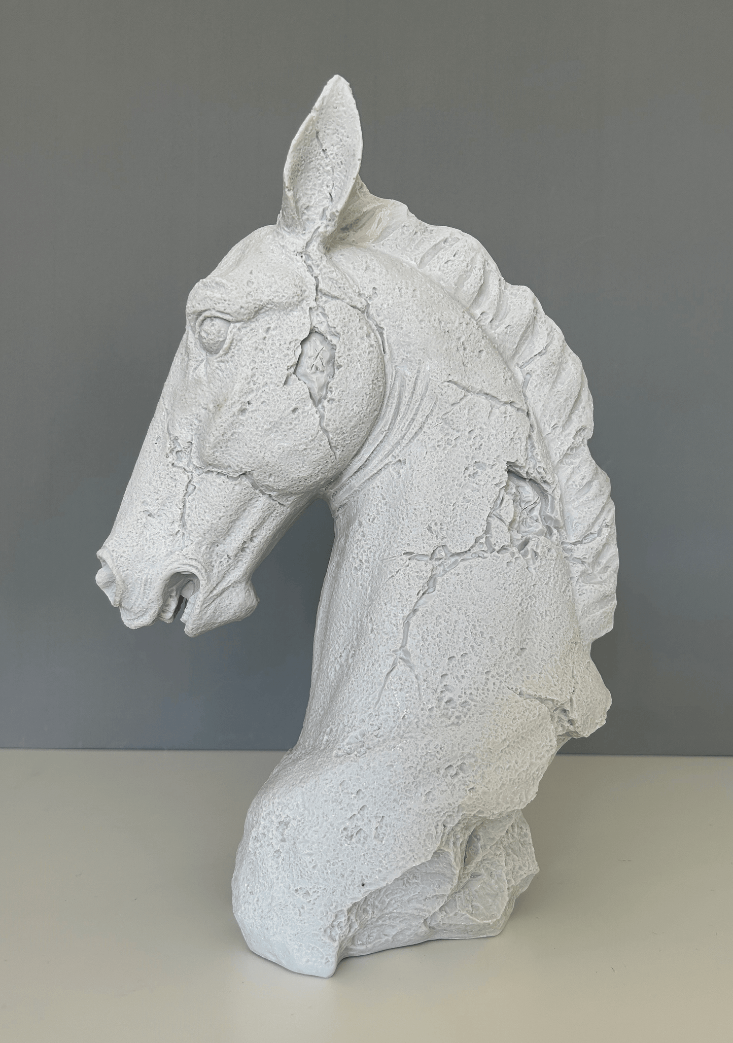 Antique Horse Bust Statue, 38 cm / 15"