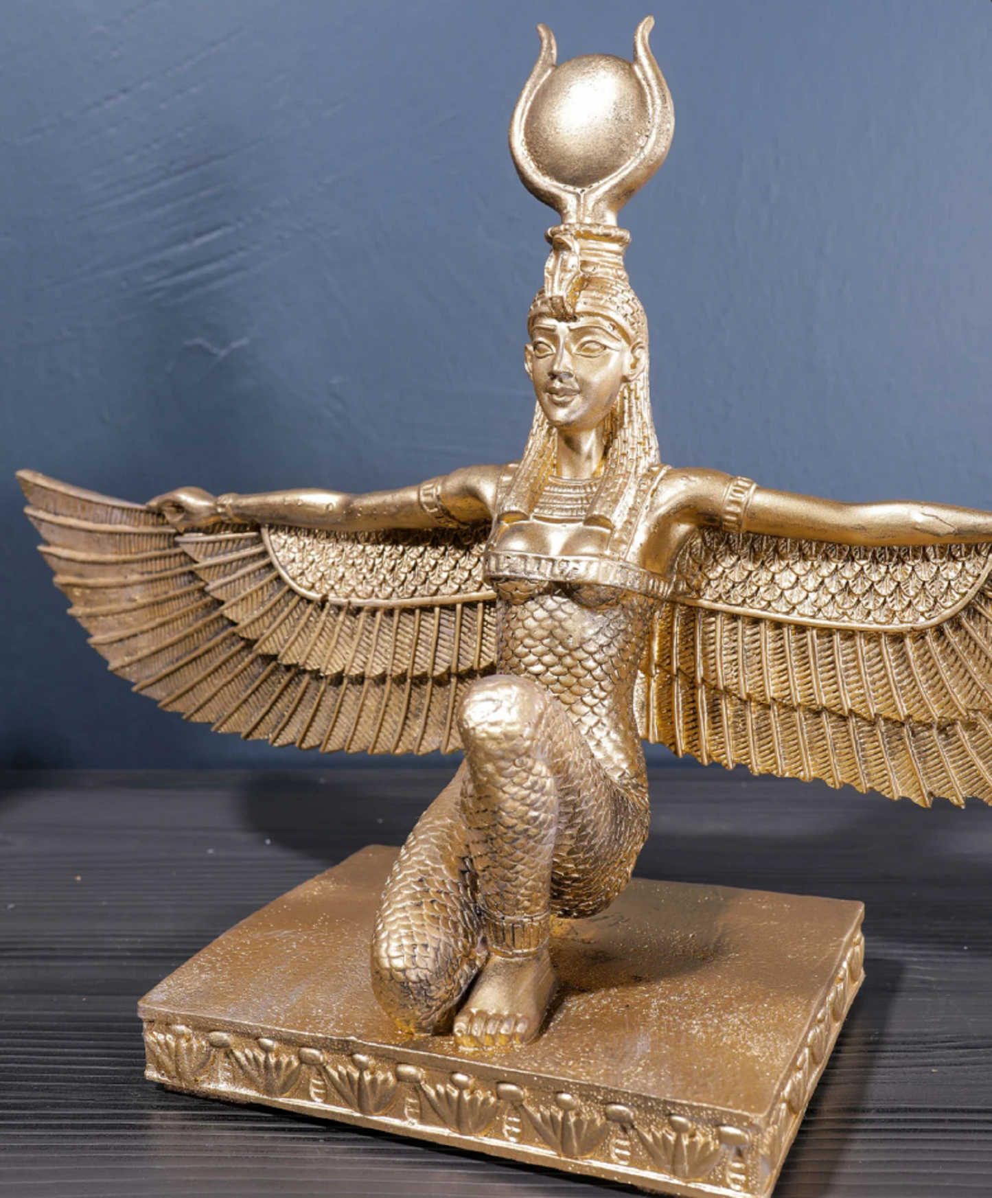 Egyptian Goddess Isis Wings Statue, 31 cm / 12.2"