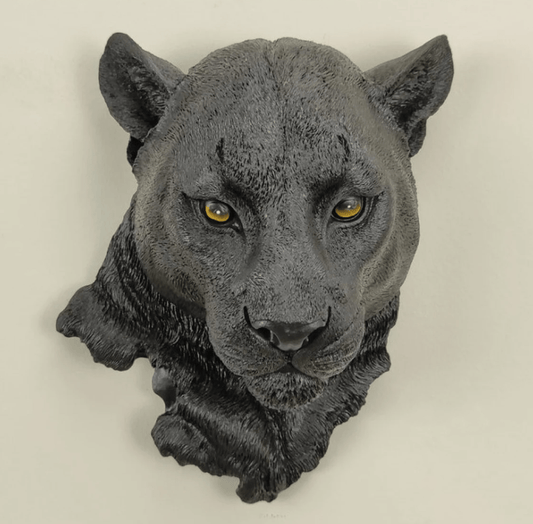 Panther Head Wall Sculpture, 22 cm / 9", Puma Head Wall Decor