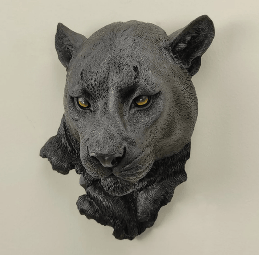 Panther Head Wall Sculpture, 22 cm / 9", Puma Head Wall Decor