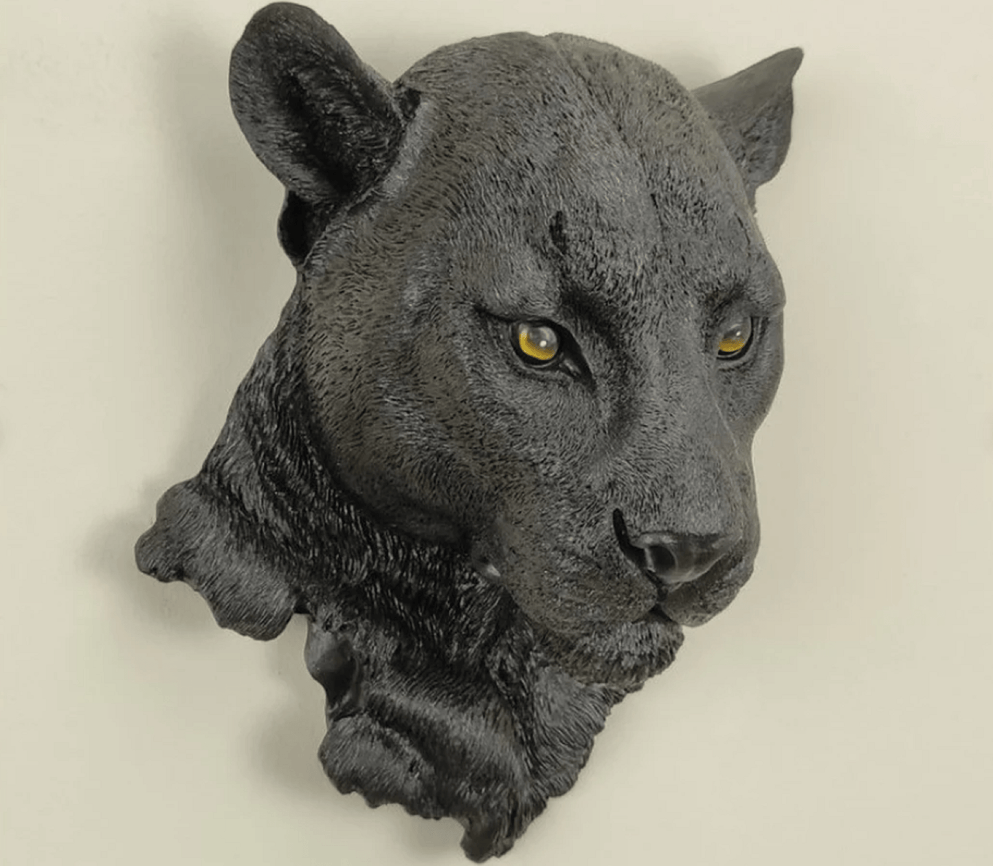 Panther Head Wall Sculpture, 22 cm / 9", Puma Head Wall Decor