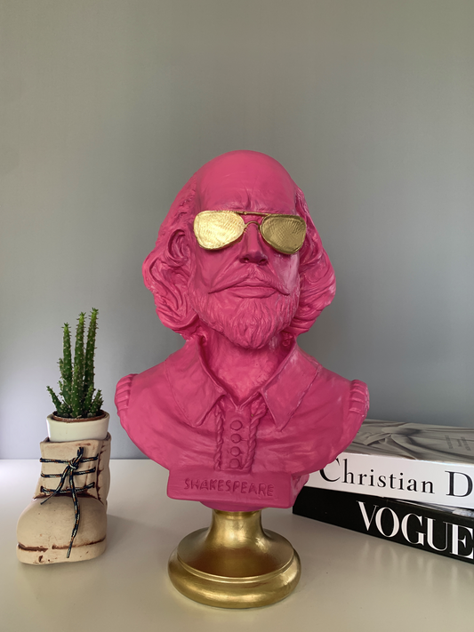 Shakespeare Pop Art Bust Statue, 40 cm / 15.8"