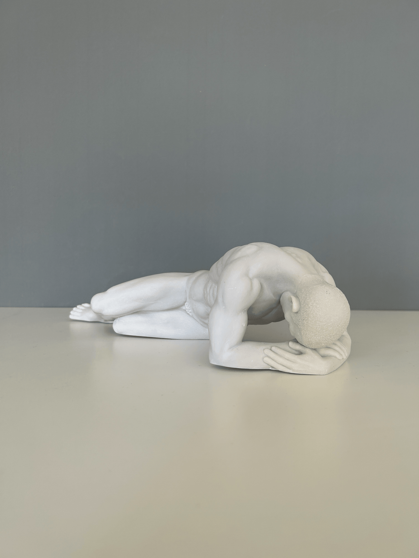 Naked Man Statue, 35 cm / 14", Thinking Man Sculpture