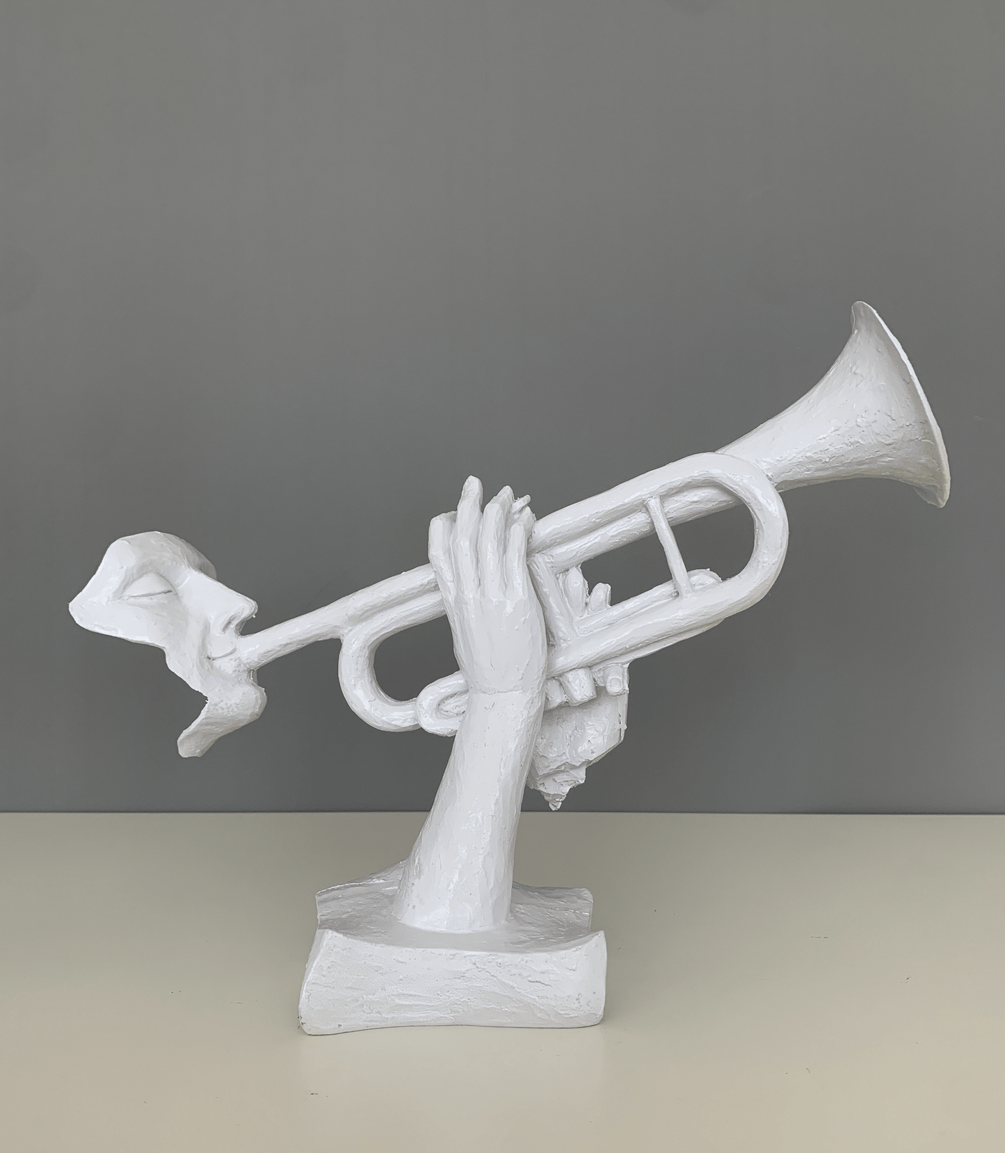 Musician Playing Trumpet Sculpture, 35 cm / 14"