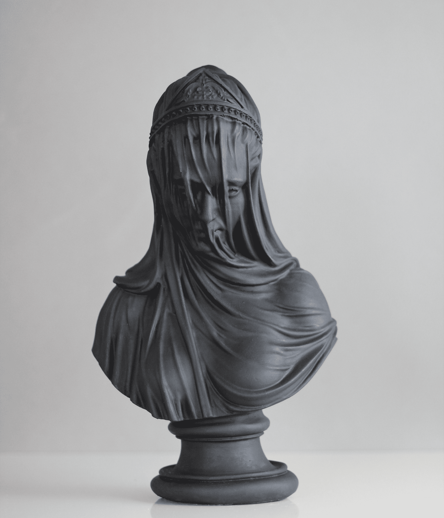 Veiled Lady Bust Statue, 36 cm / 14"