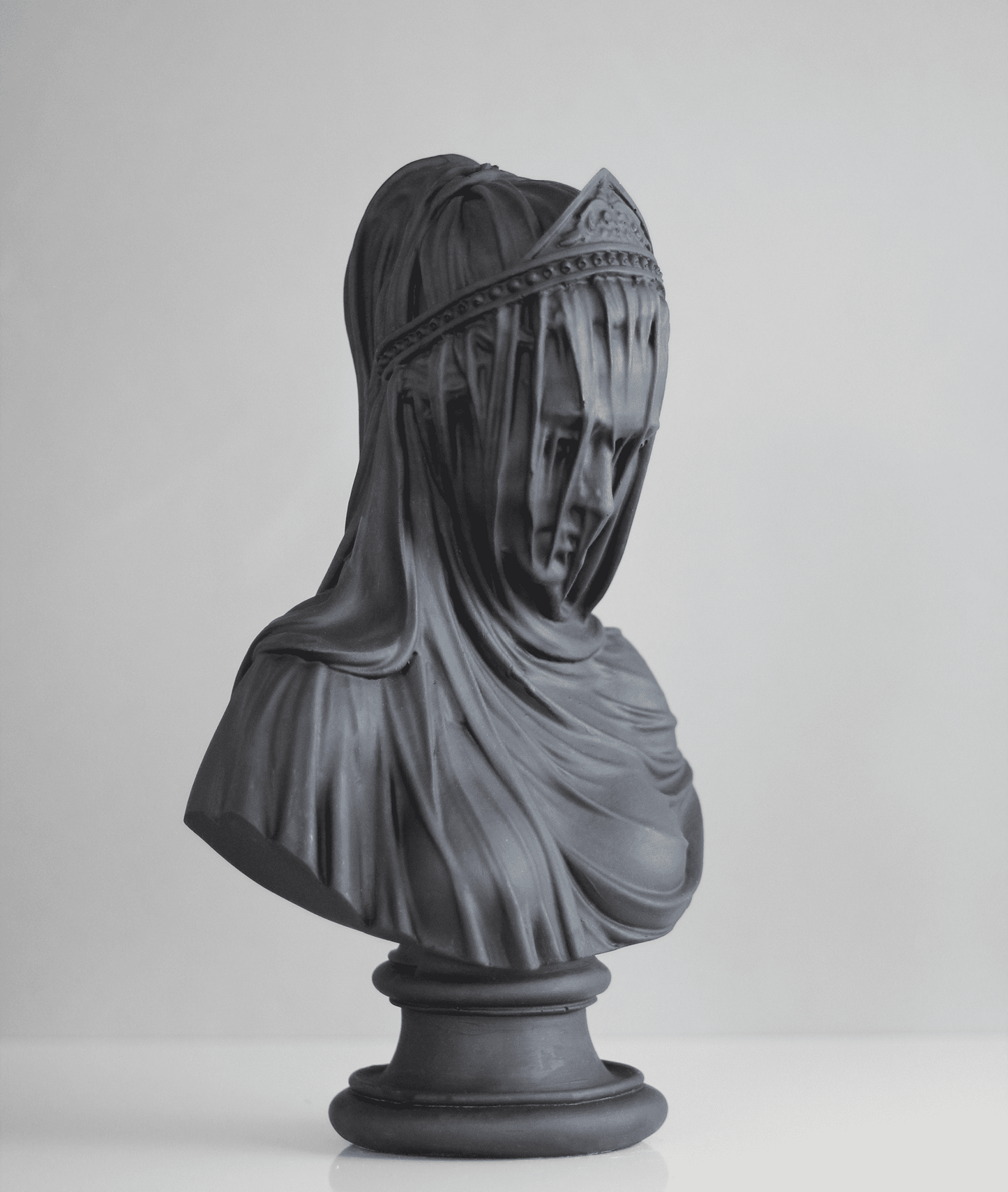 Veiled Lady Bust Statue, 36 cm / 14"