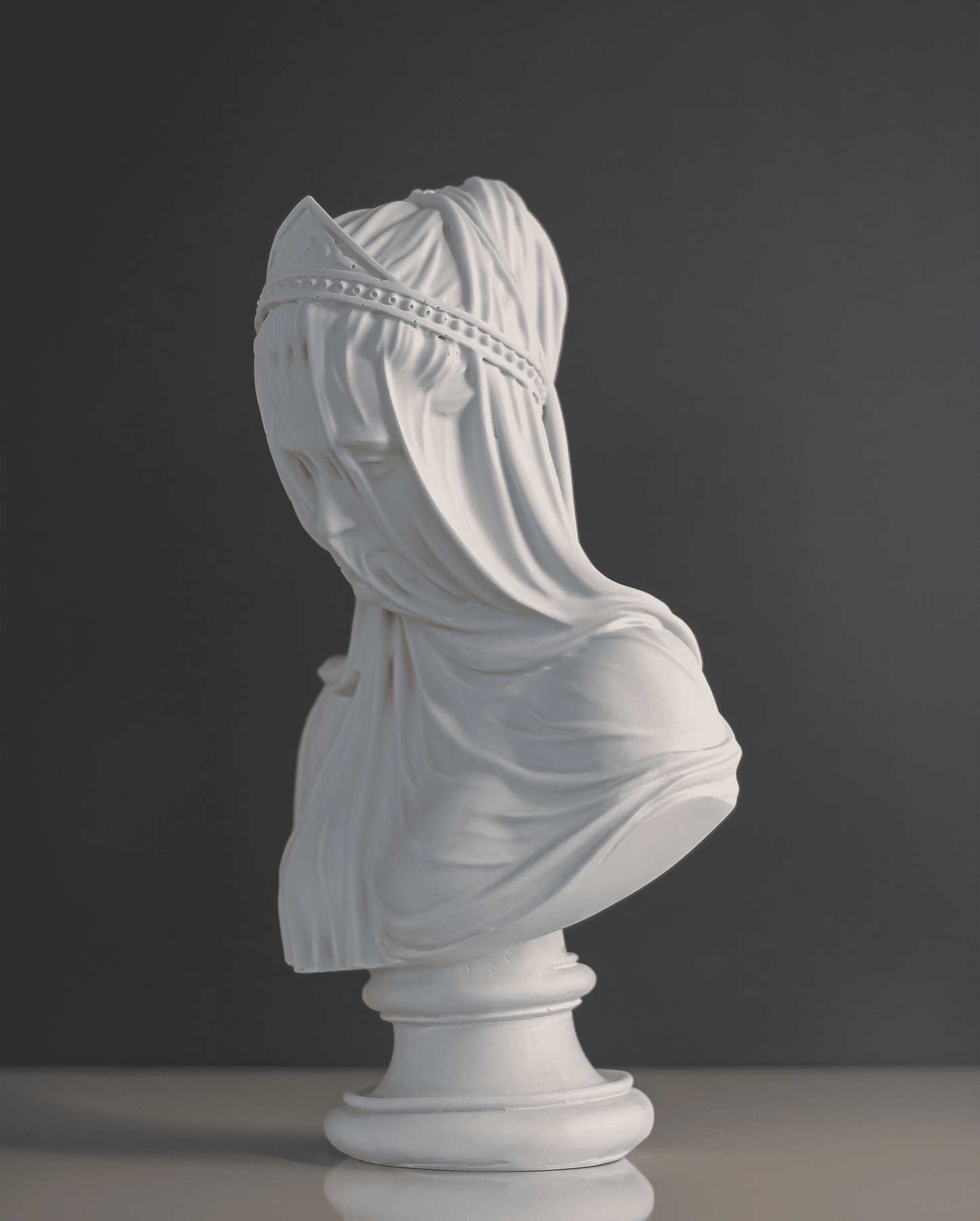 Veiled Lady Bust Statue, 36 cm / 14"