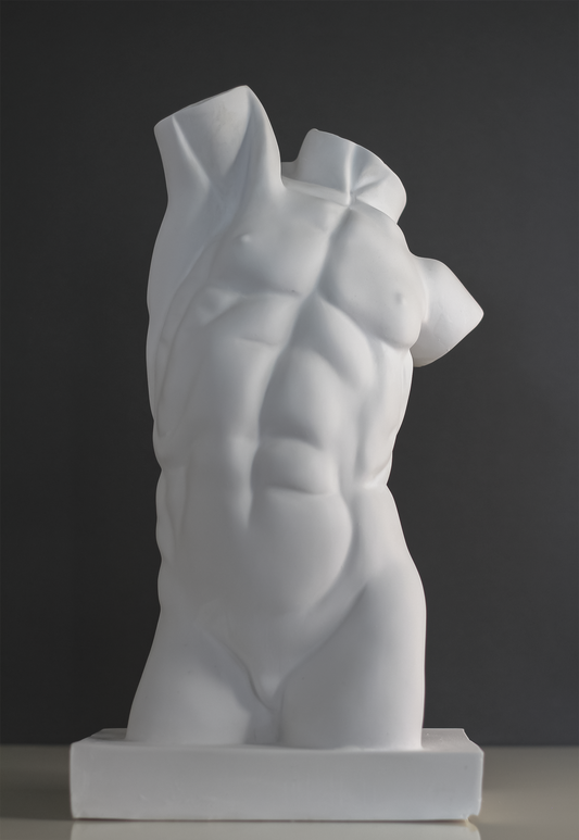 Male Torso Statue, 44 cm / 17.3"