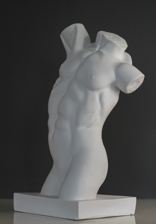 Male Torso Statue, 44 cm / 17.3"