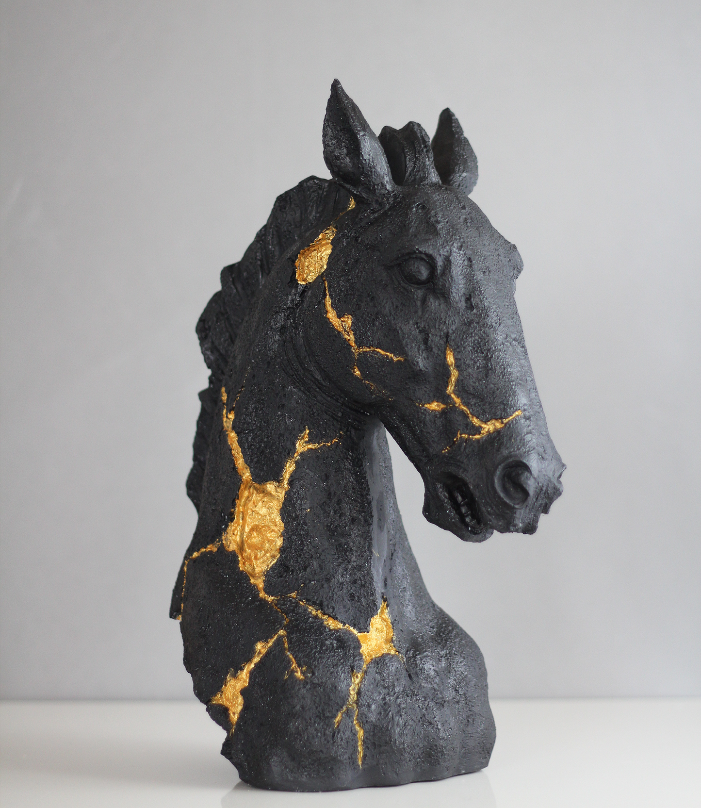 Antique Horse Bust Statue, 38 cm / 15"