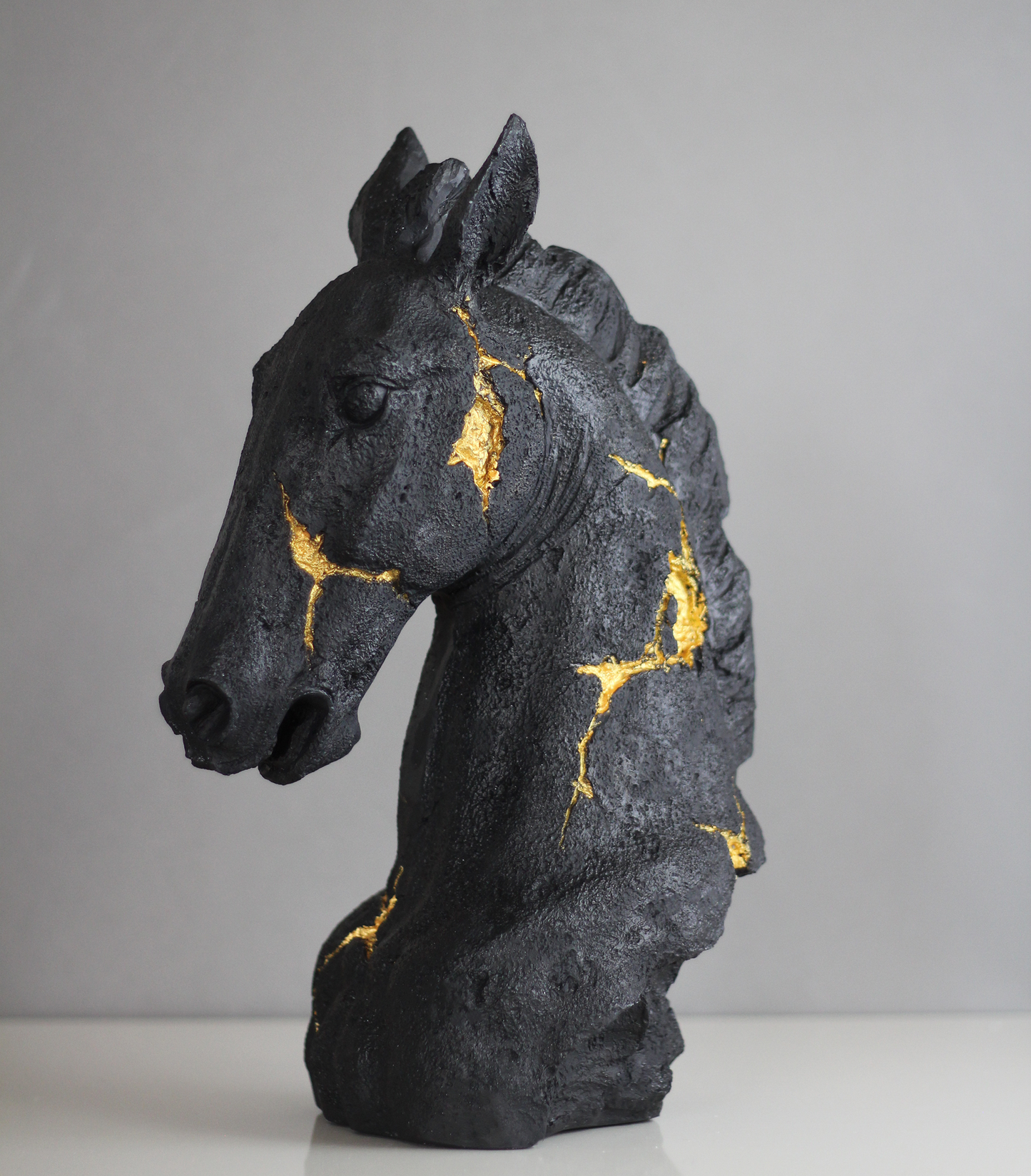 Antique Horse Bust Statue, 38 cm / 15"