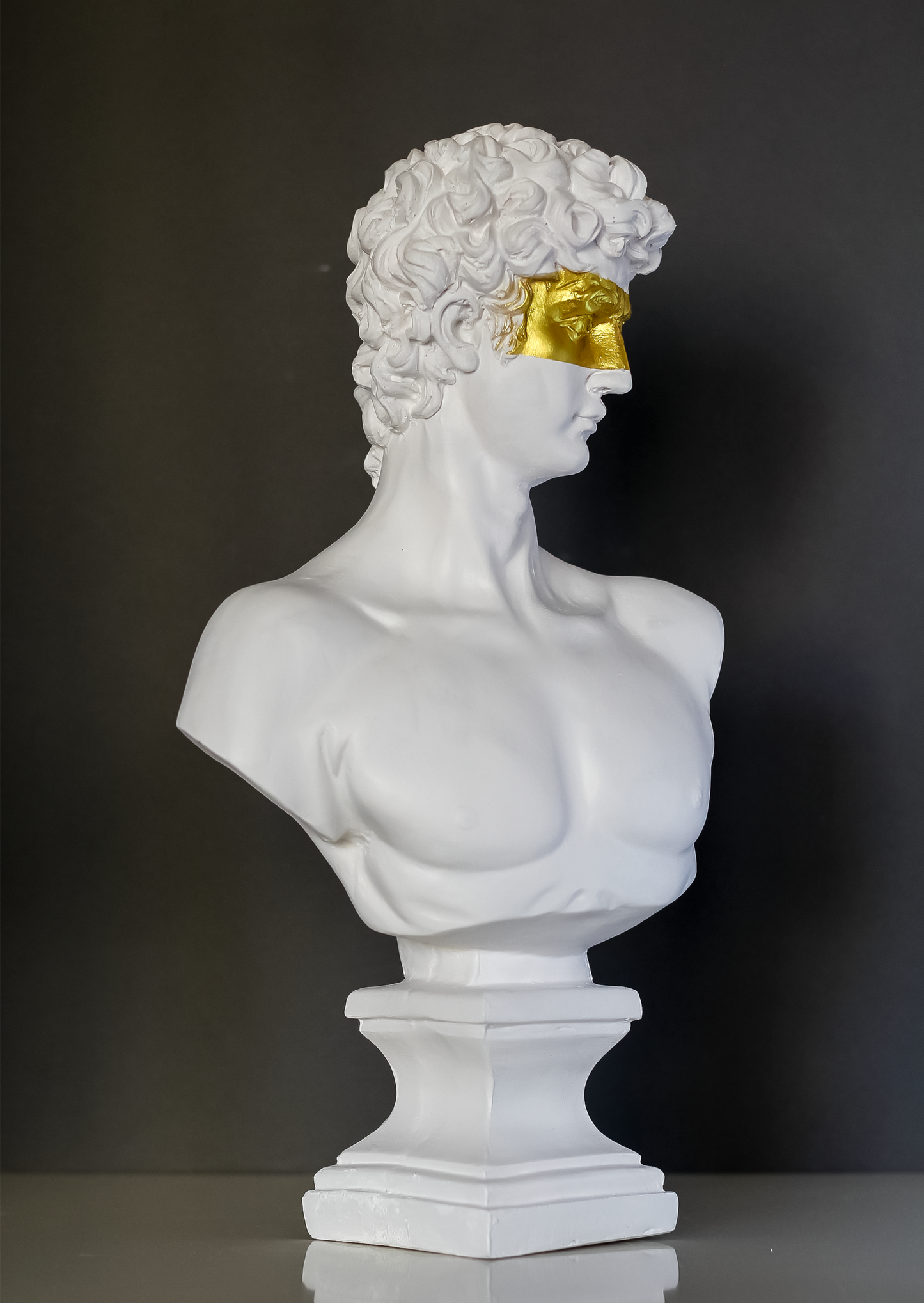 David Gold Mask Bust Statue, 42 cm / 16.5"