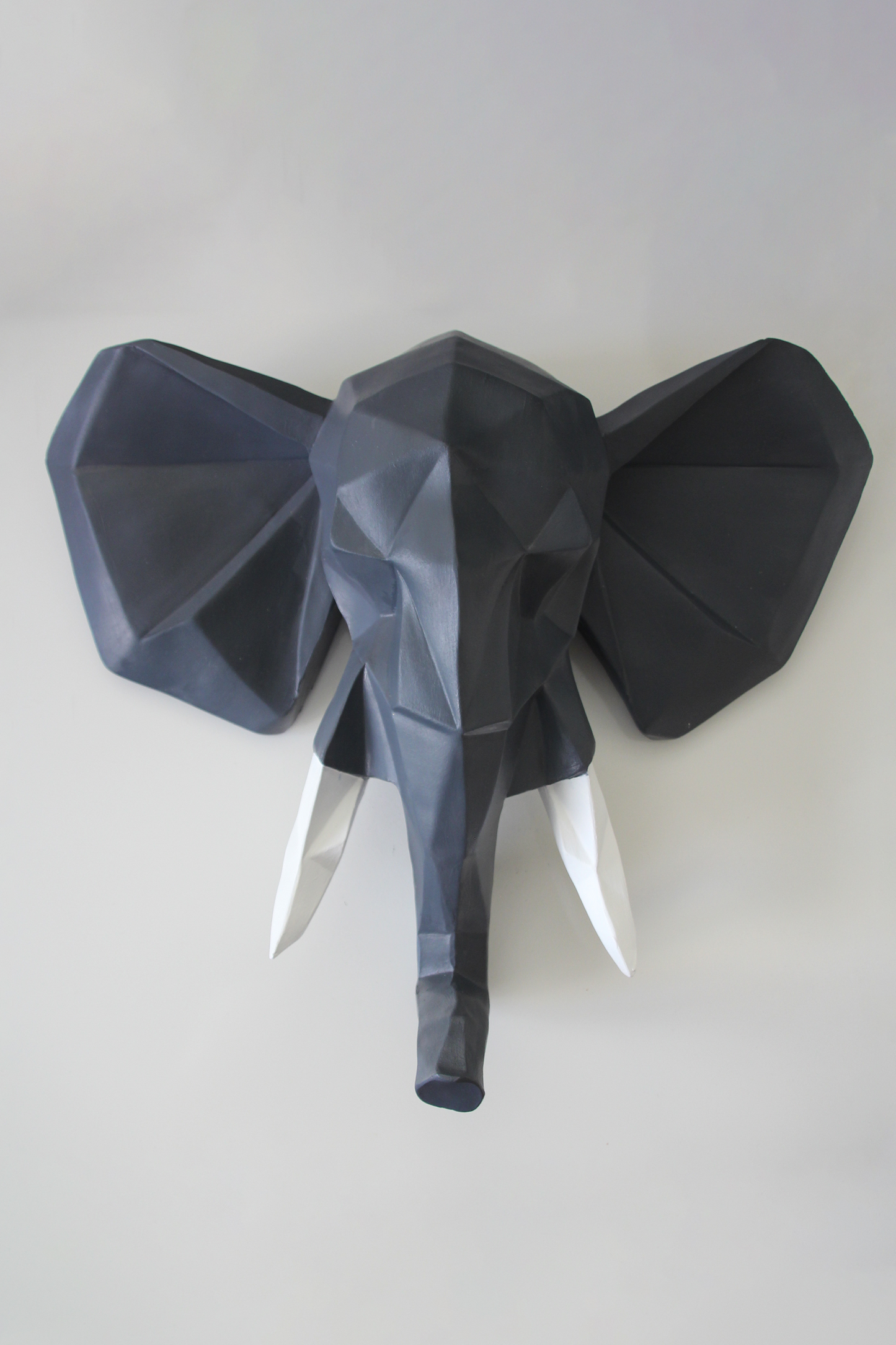 Geometric Elephant Wall Sculpture, 44 cm / 17.3"