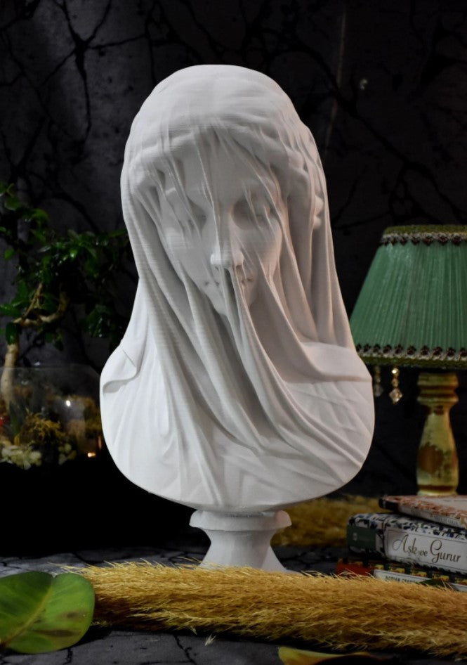 Veiled Lady Bust Statue, 47 cm / 18.5", Virgin Mary